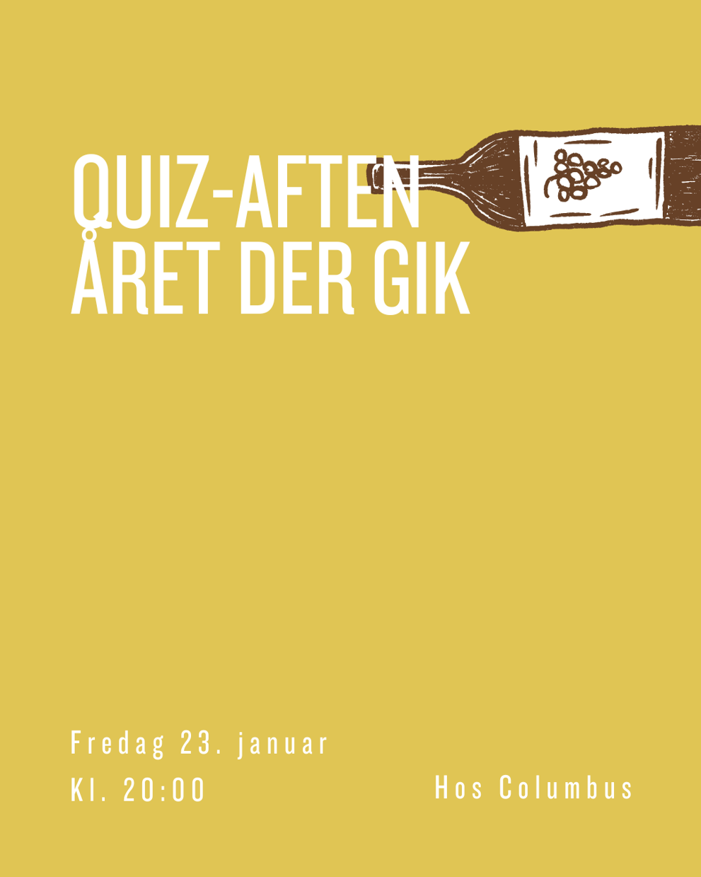 Quiz-aften hos Columbus – “Året der gik”