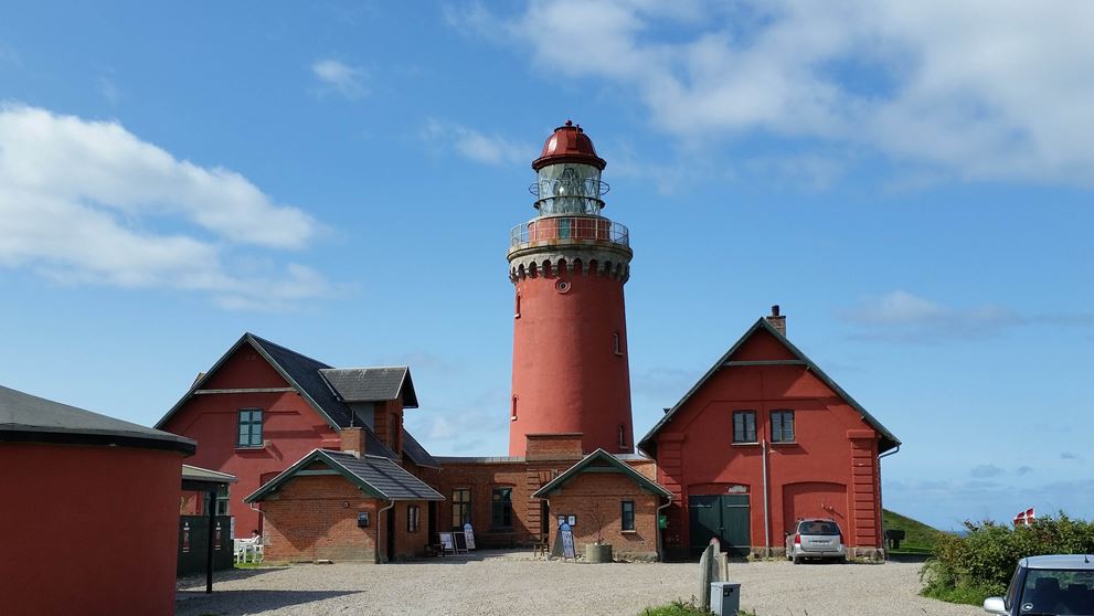 Ud med snøren på Bovbjerg Fyr