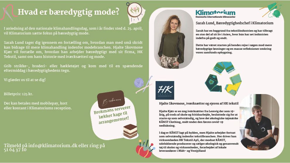 Klimatorium event - hvad er bæredygtig mode