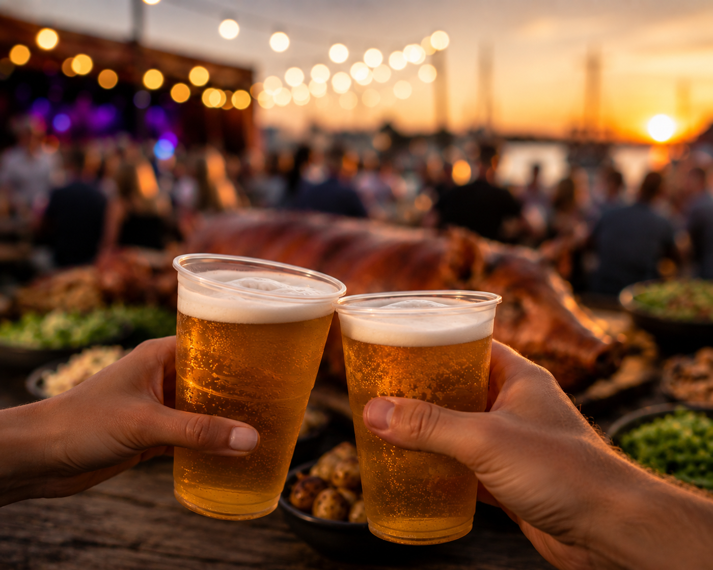 Helstegt pattegris til fredagsbar under Krabbefestival
