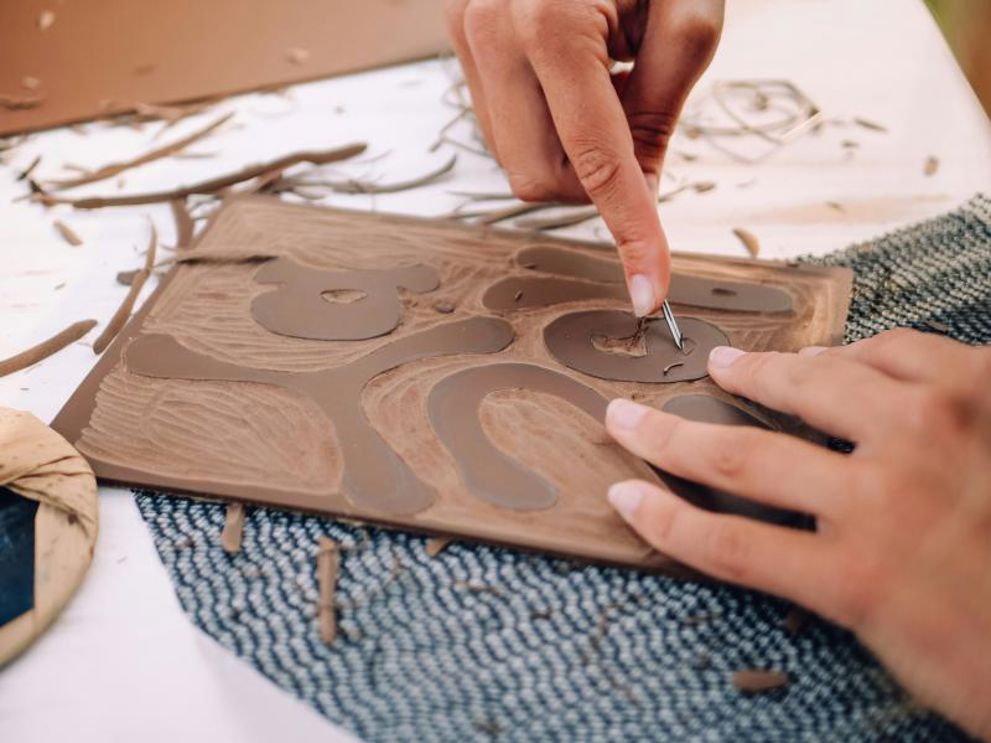 Lav flot linoleumstryk