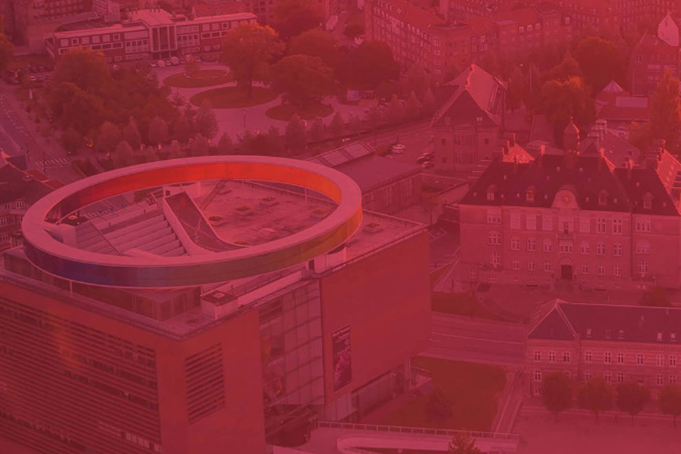 Høj sol over Aarhus