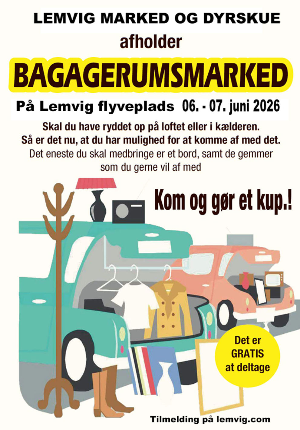 Bagagerumsmarked til Lemvig Marked og Dyrskue