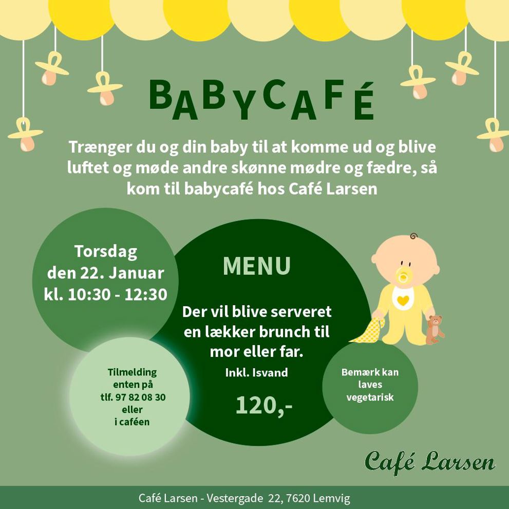 Babycafé ved Café Larsen i Lemvig