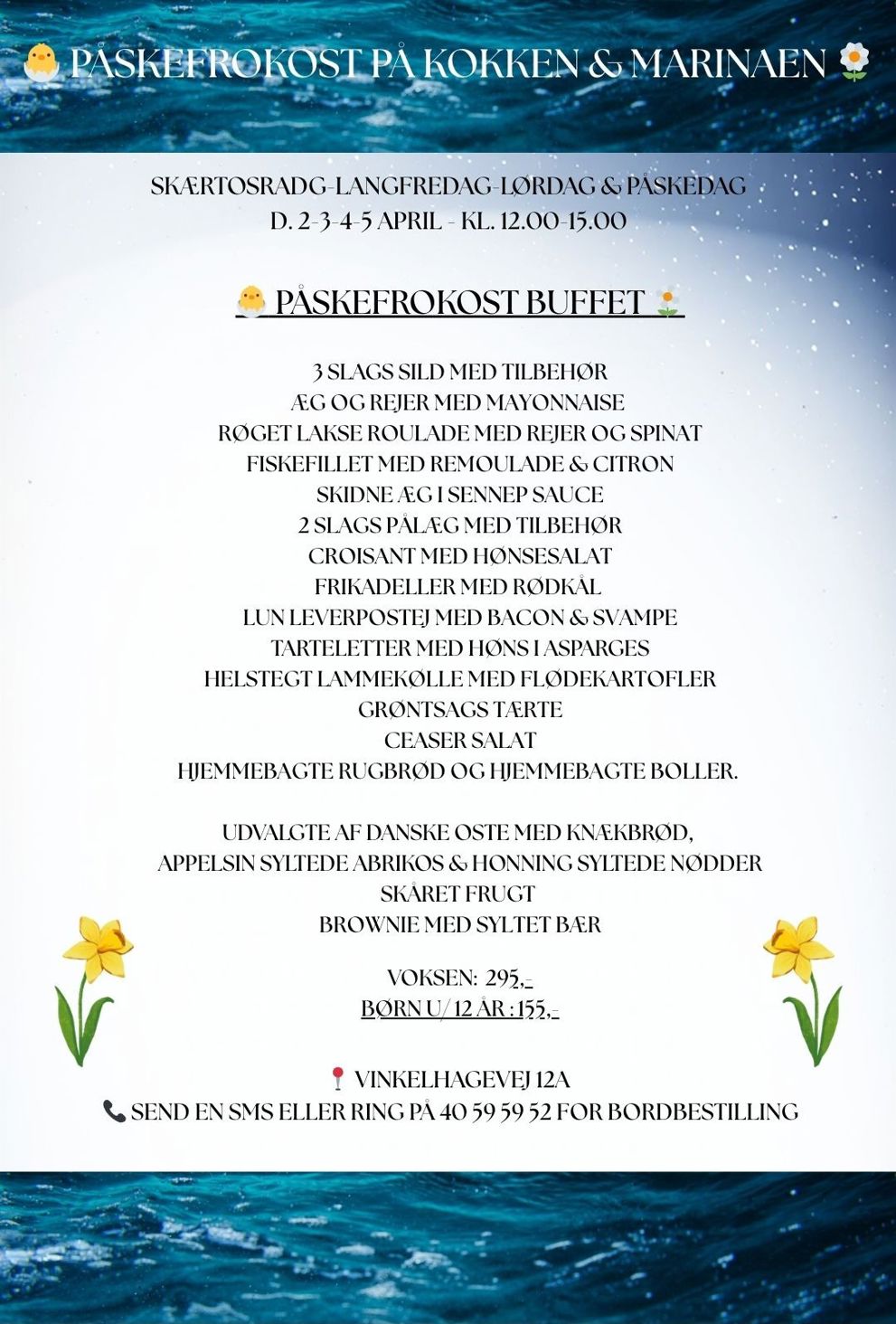 Påskefrokost på Kokken & Marinaen